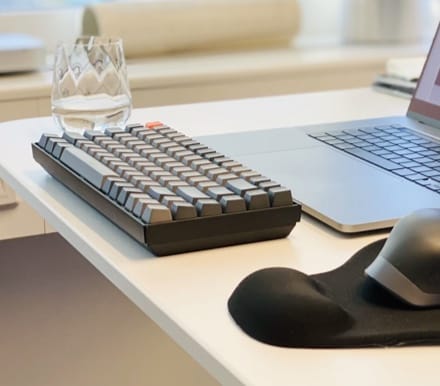 computer set on the table
